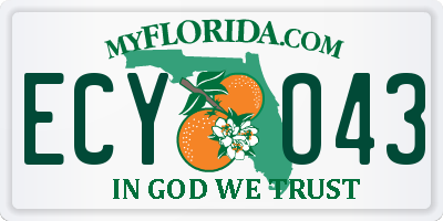 FL license plate ECYO43