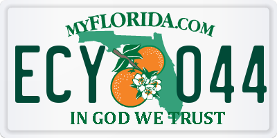 FL license plate ECYO44