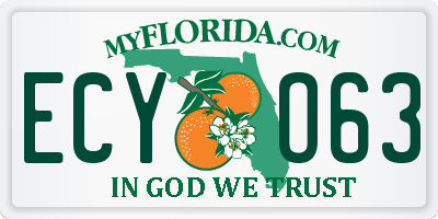 FL license plate ECYO63