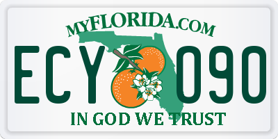 FL license plate ECYO90