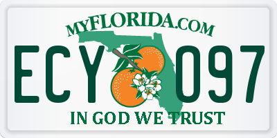 FL license plate ECYO97