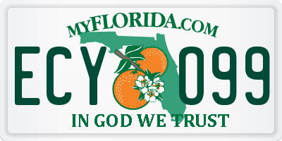 FL license plate ECYO99
