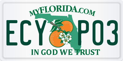 FL license plate ECYP03
