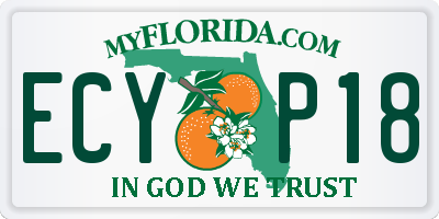 FL license plate ECYP18