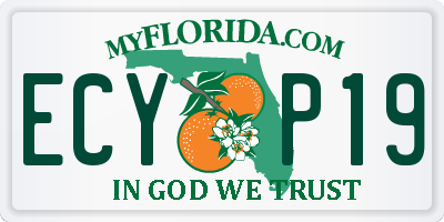 FL license plate ECYP19