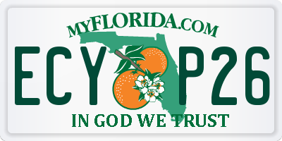 FL license plate ECYP26