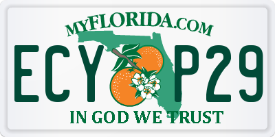 FL license plate ECYP29