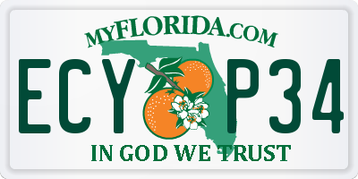 FL license plate ECYP34