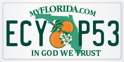 FL license plate ECYP53