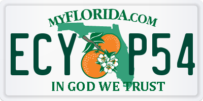 FL license plate ECYP54