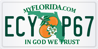FL license plate ECYP67