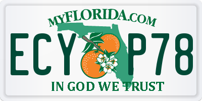 FL license plate ECYP78