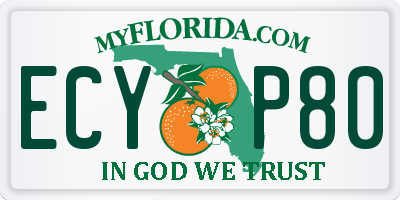FL license plate ECYP80