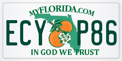 FL license plate ECYP86