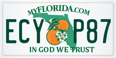 FL license plate ECYP87