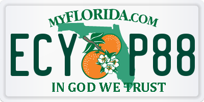 FL license plate ECYP88