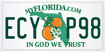 FL license plate ECYP98