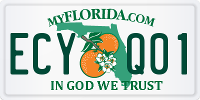 FL license plate ECYQ01