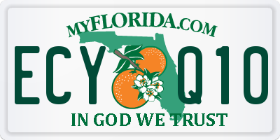 FL license plate ECYQ10