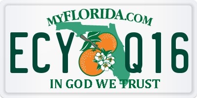 FL license plate ECYQ16