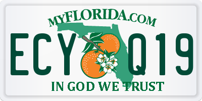 FL license plate ECYQ19