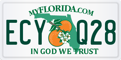 FL license plate ECYQ28
