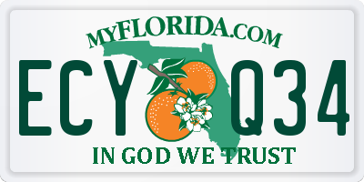 FL license plate ECYQ34