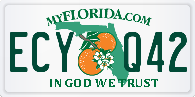 FL license plate ECYQ42