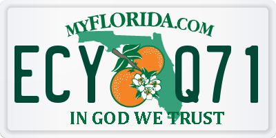 FL license plate ECYQ71