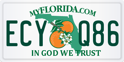 FL license plate ECYQ86