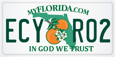 FL license plate ECYR02