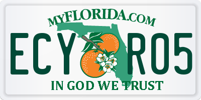 FL license plate ECYR05