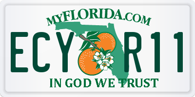 FL license plate ECYR11
