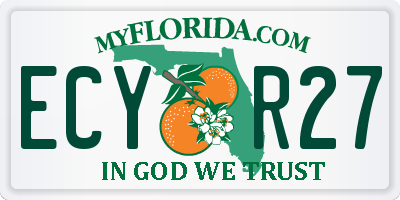 FL license plate ECYR27