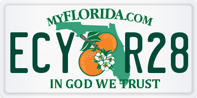 FL license plate ECYR28