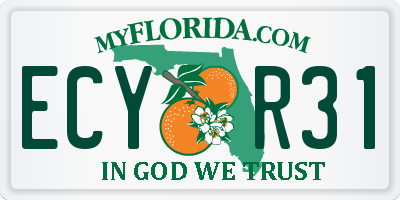 FL license plate ECYR31