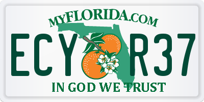 FL license plate ECYR37