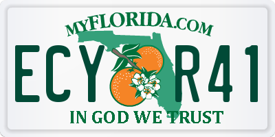 FL license plate ECYR41