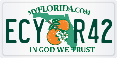 FL license plate ECYR42