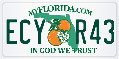 FL license plate ECYR43