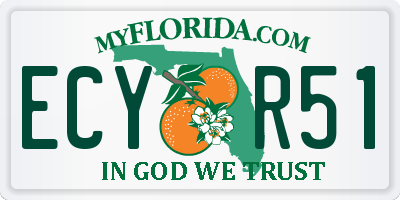 FL license plate ECYR51