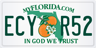 FL license plate ECYR52