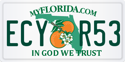 FL license plate ECYR53