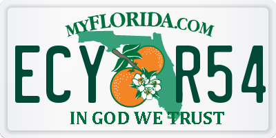 FL license plate ECYR54