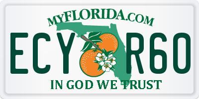 FL license plate ECYR60