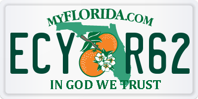 FL license plate ECYR62