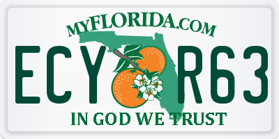 FL license plate ECYR63