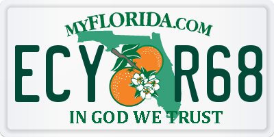 FL license plate ECYR68