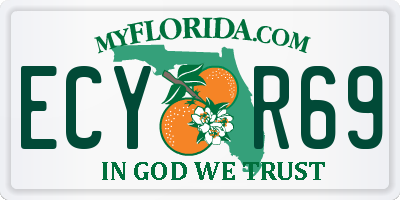 FL license plate ECYR69