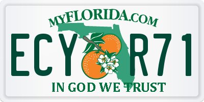 FL license plate ECYR71